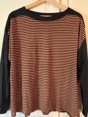 Wrap London Striped Linen Top